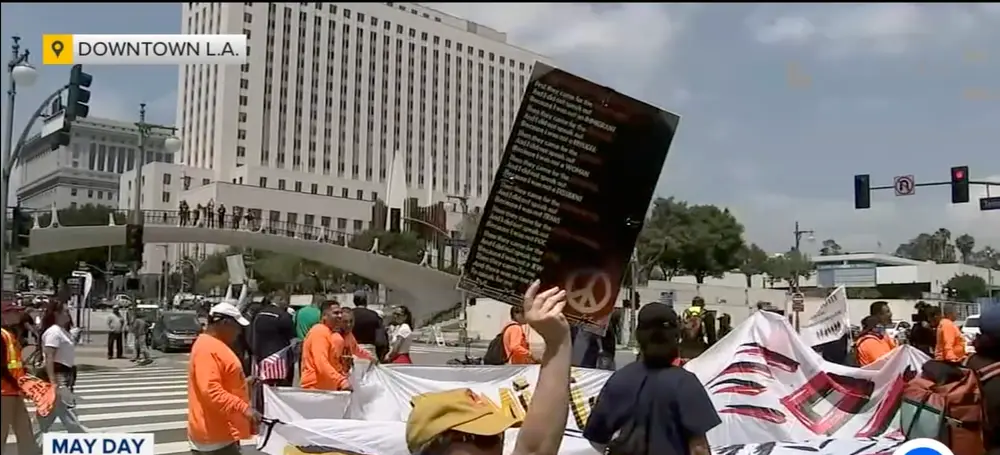 1º de Maio, milhares protestam em Los Angeles