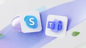 imagem do logo do skype e do teams