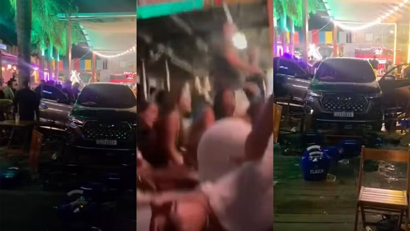 Belém: homem leva fora e invade casa de shows com carro durante madrugada