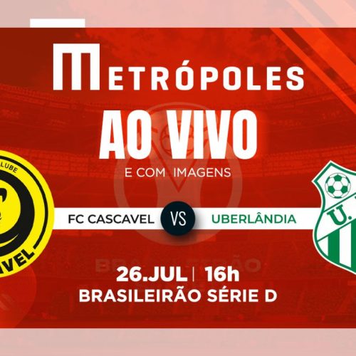 Série D: assista ao vivo FC Cascavel-PR x Uberlândia-MG neste sábado